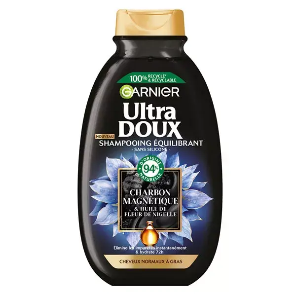 Shampoo Equilibrante Garnier Ultra Doux Magnetic Charcoal 250ml