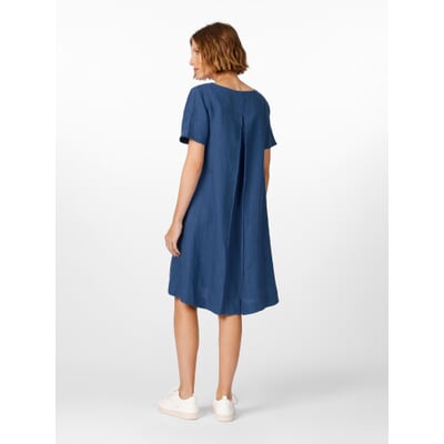 Damen-Leinenkleid, Blau