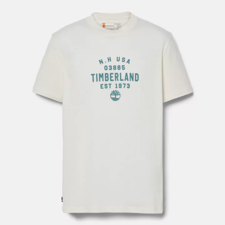 T-shirt à motif en blanc