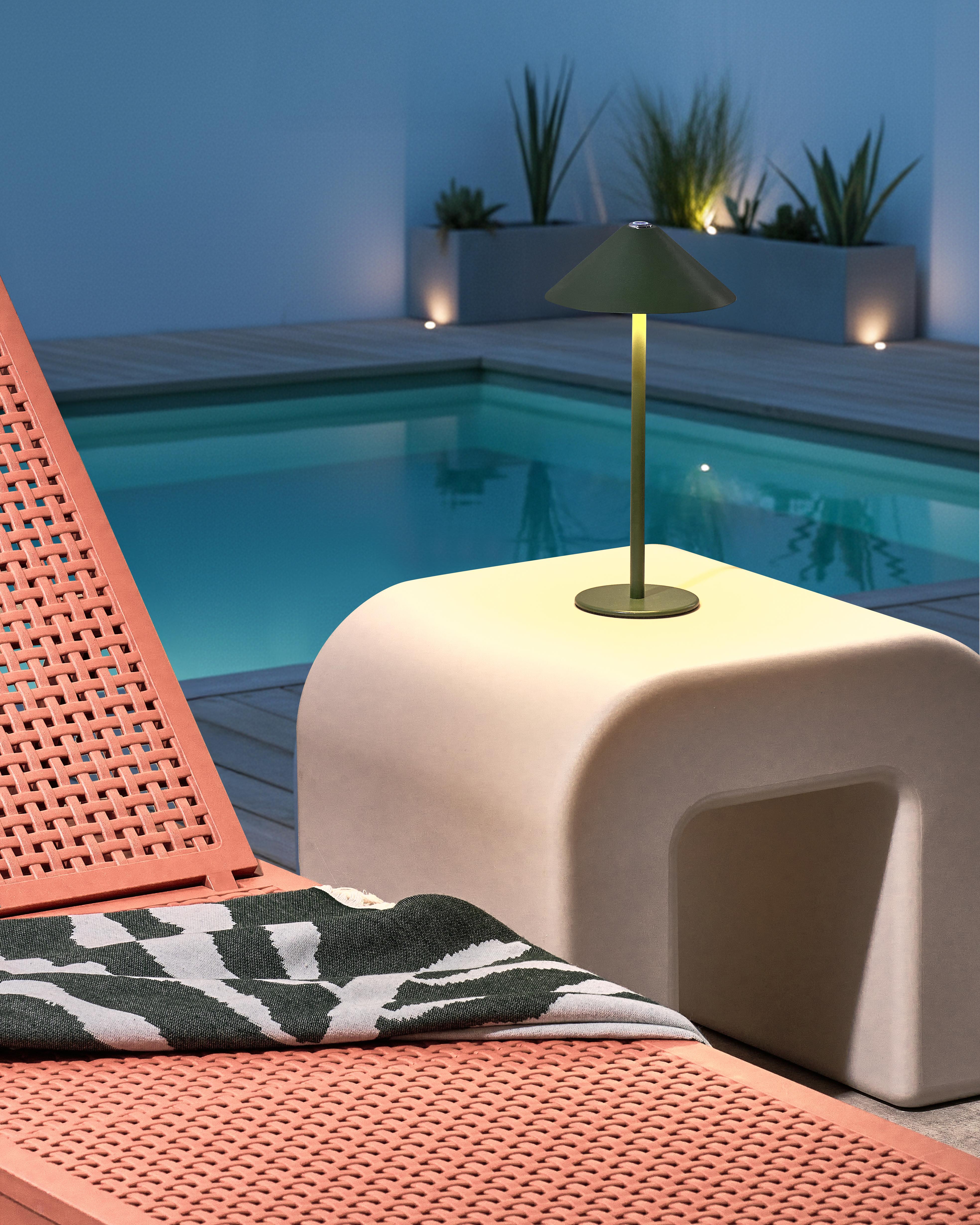 LED draadloze tafellamp MODJO met dimmer Metaal Groen