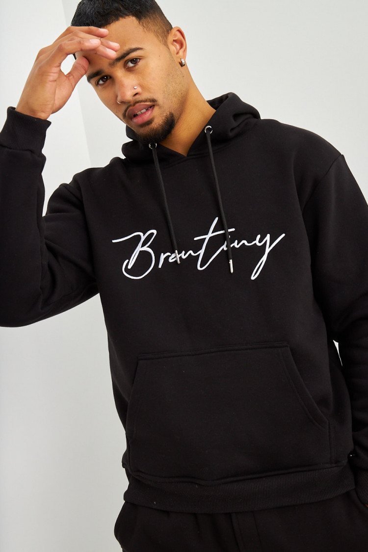 Sweat à capuche noir Brentiny