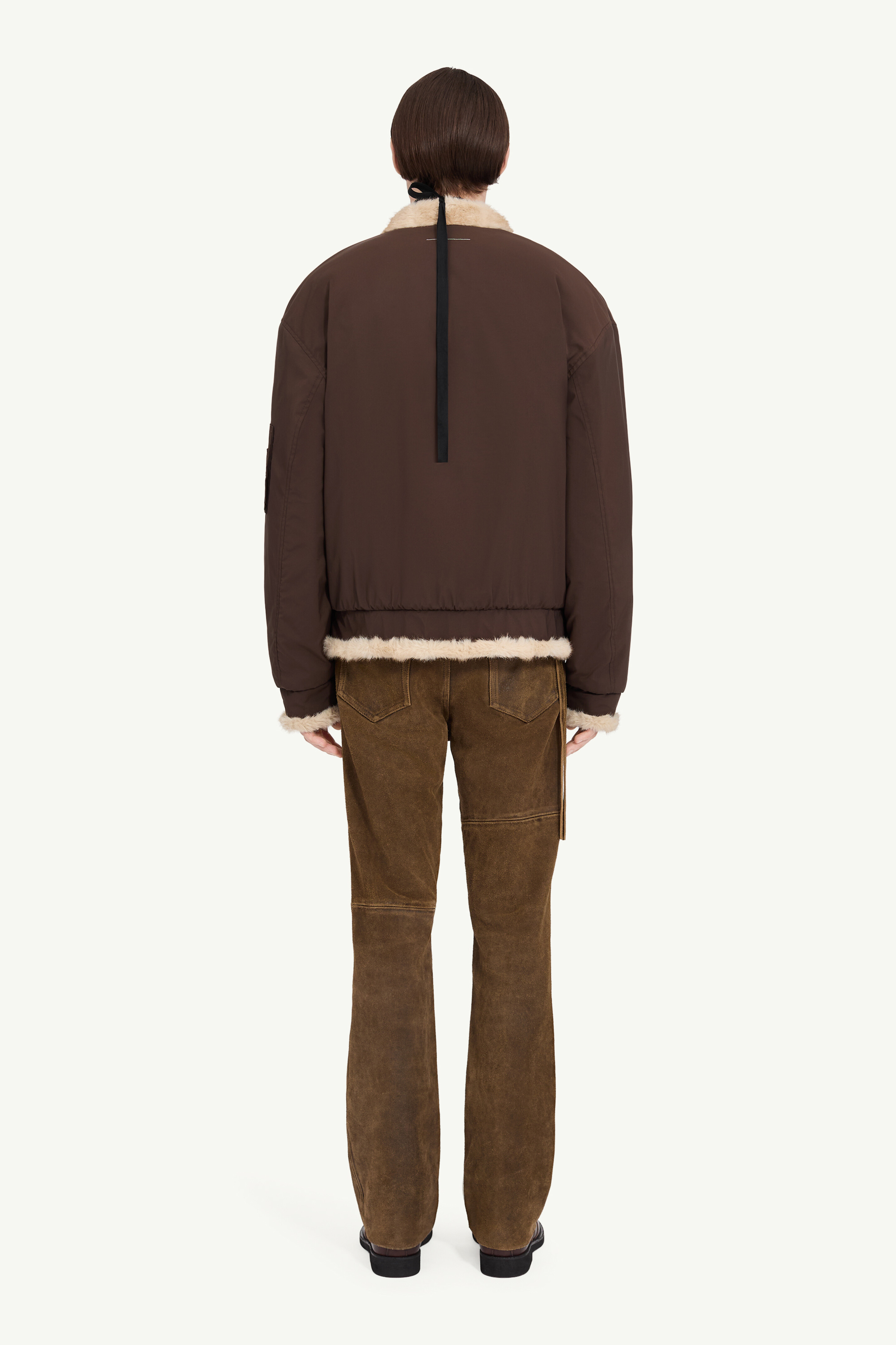 Veste bomber matelassé pour homme | MM6 Rose beige