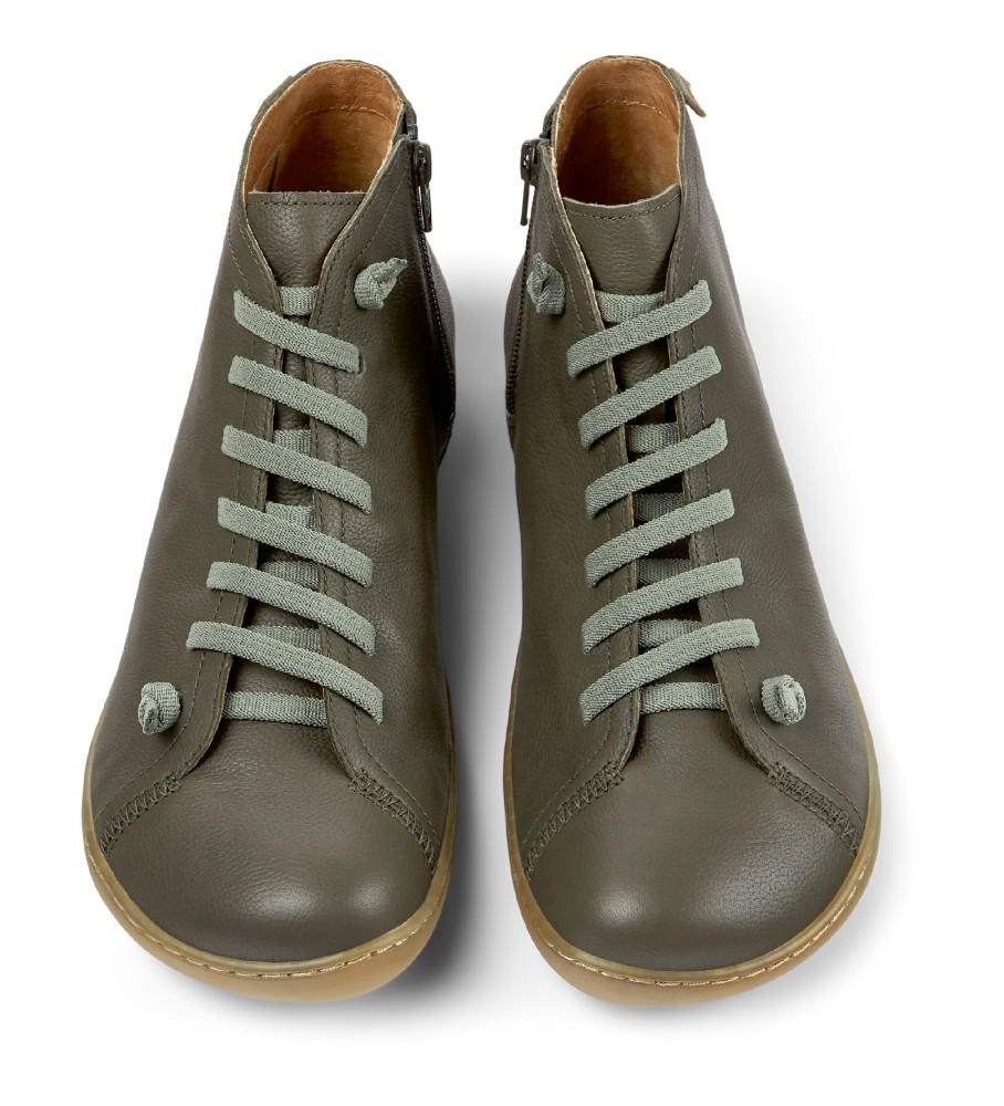 Botas de tornozelo Camper Peu Cami em couro verde