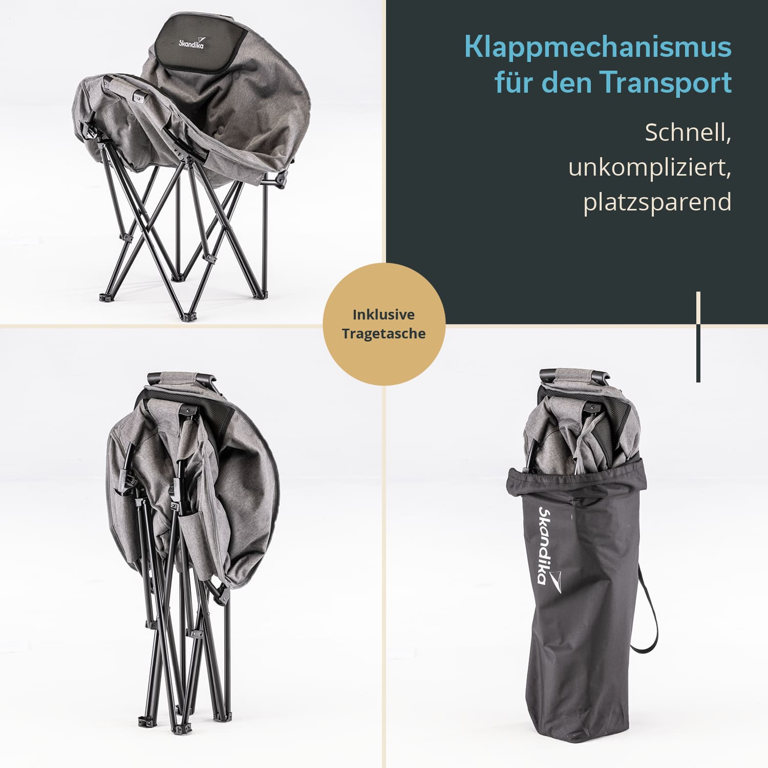 Skandika Kupari Moonchair XL Campingstoel - Grey