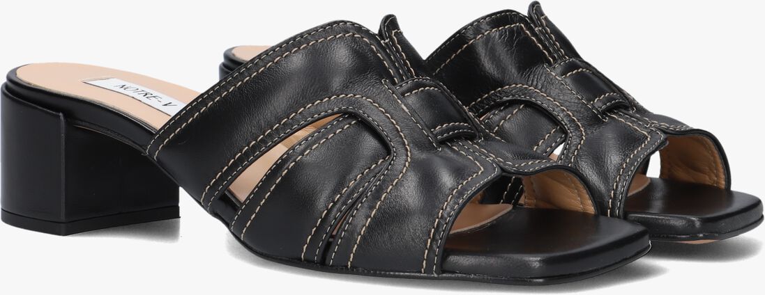zwarte notre-v sandalen met hak 42252/g