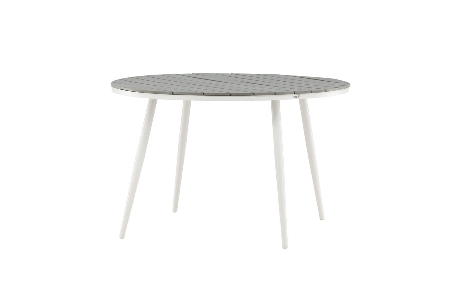 Solis Tuintafel - ø120cm - Wit Grijs
