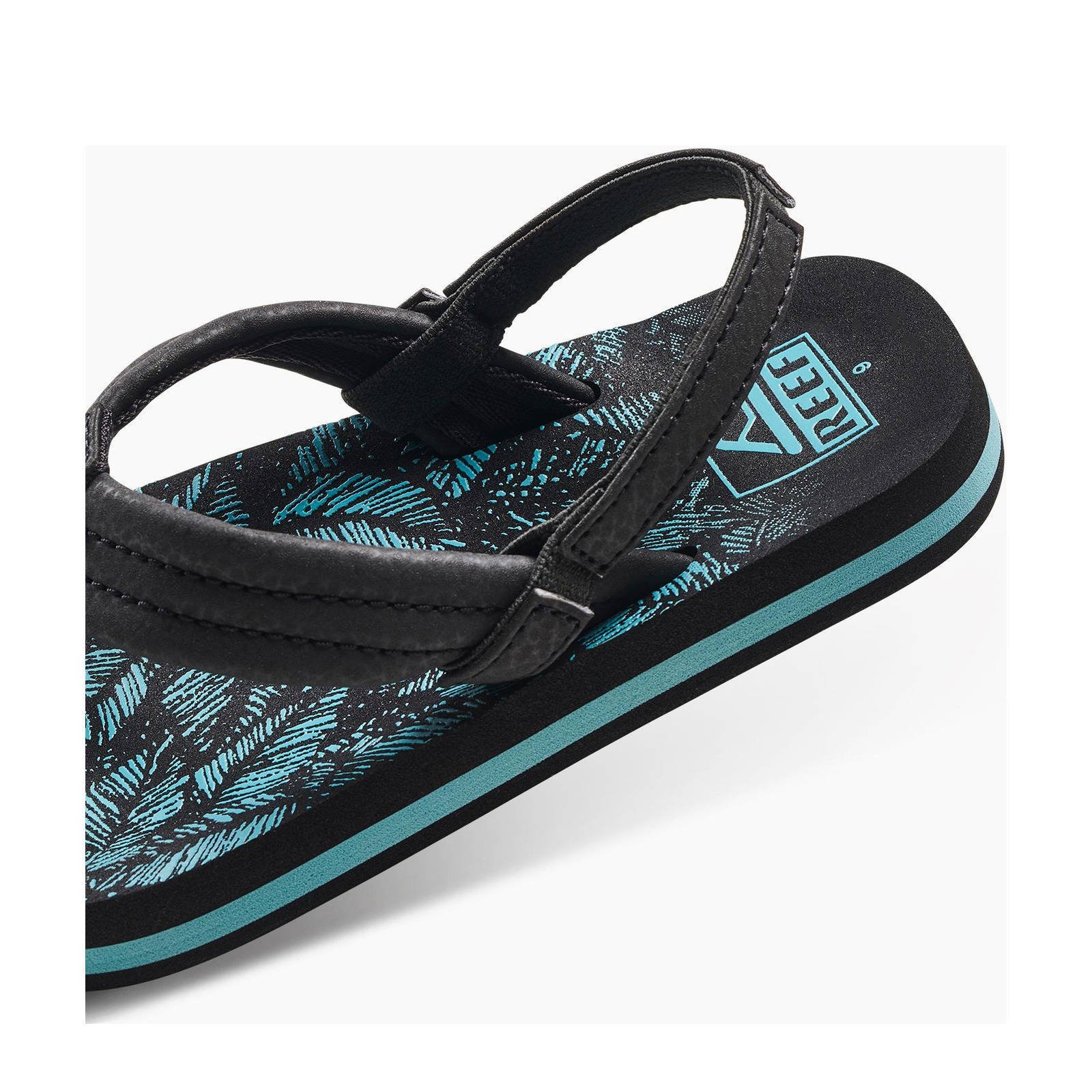 Reef Little Ahi  teenslippers zwart/aqua