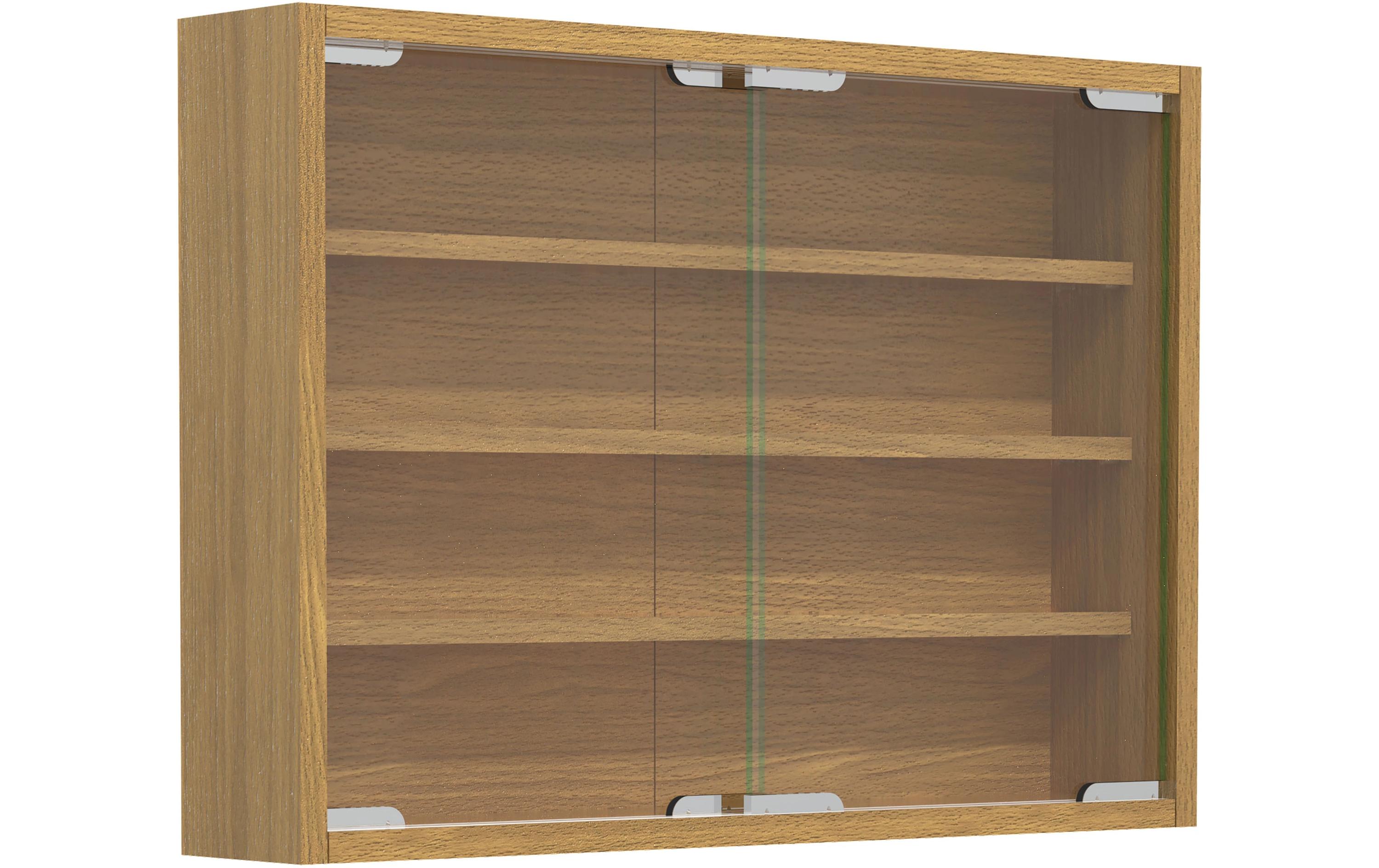 Vitrine Agisa M 57 x 40 cm, BucheHängevitrine für die Wandmontage