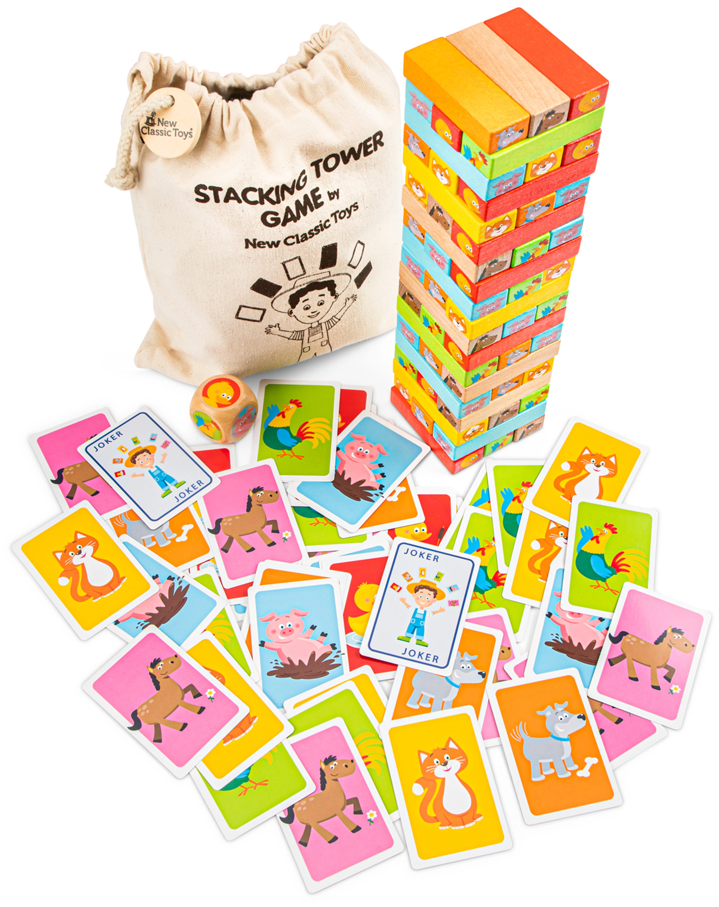 Stapelspiel TIERFARM aus Holz