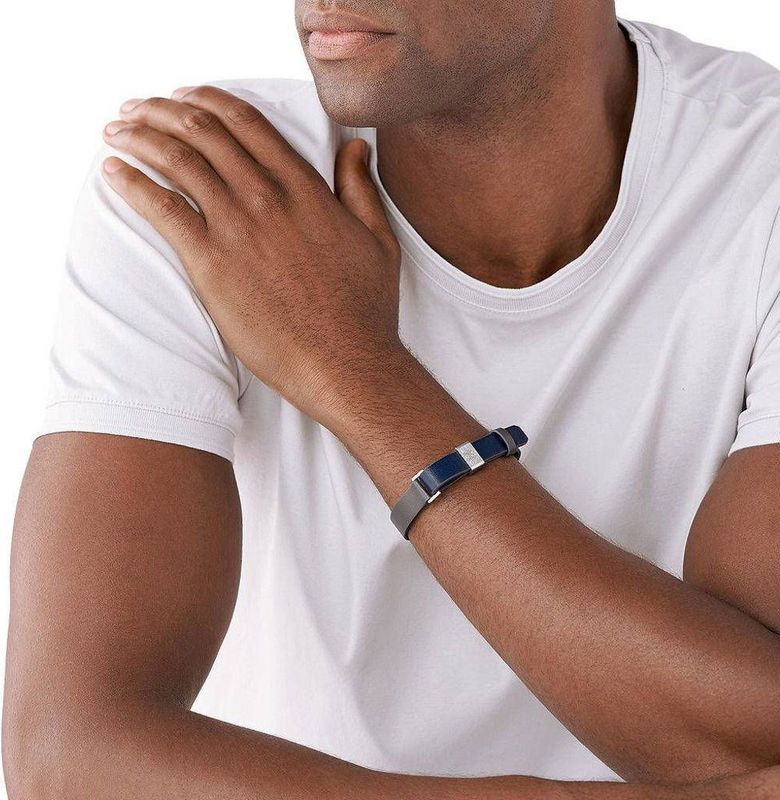 Emporio Armani Herenarmband in roestvrij staal met schuifsluiting