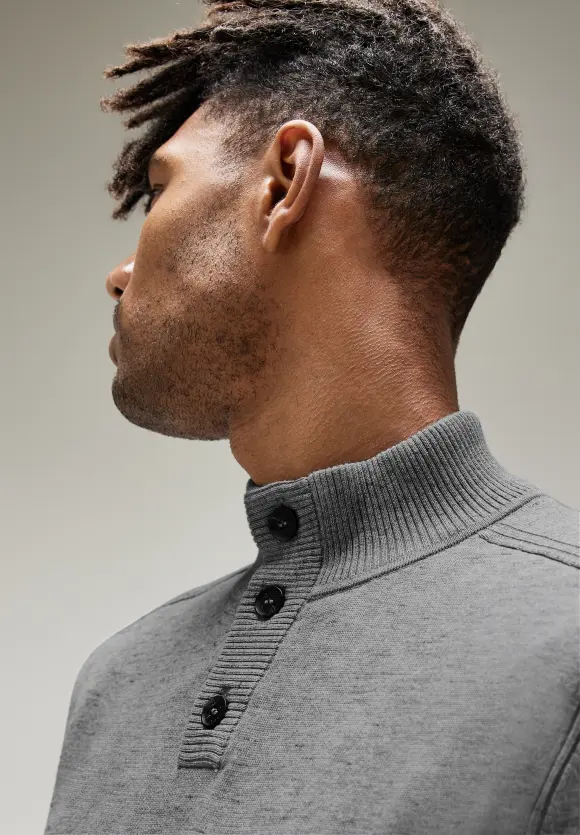Troyer Strickpullover - stone grey melange