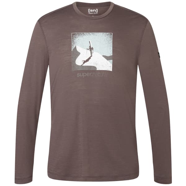 T-shirt randonnée SUPER.NATURAL ALMOST DONE LS RAISIN/VARIOUS