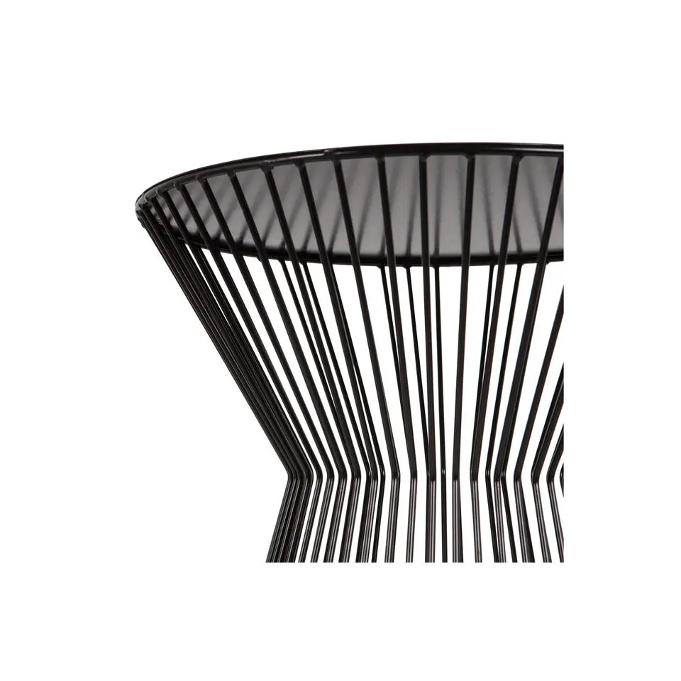 WOOOD Suus Bijzettafel - Metaal - Zwart - 46x Ø35
