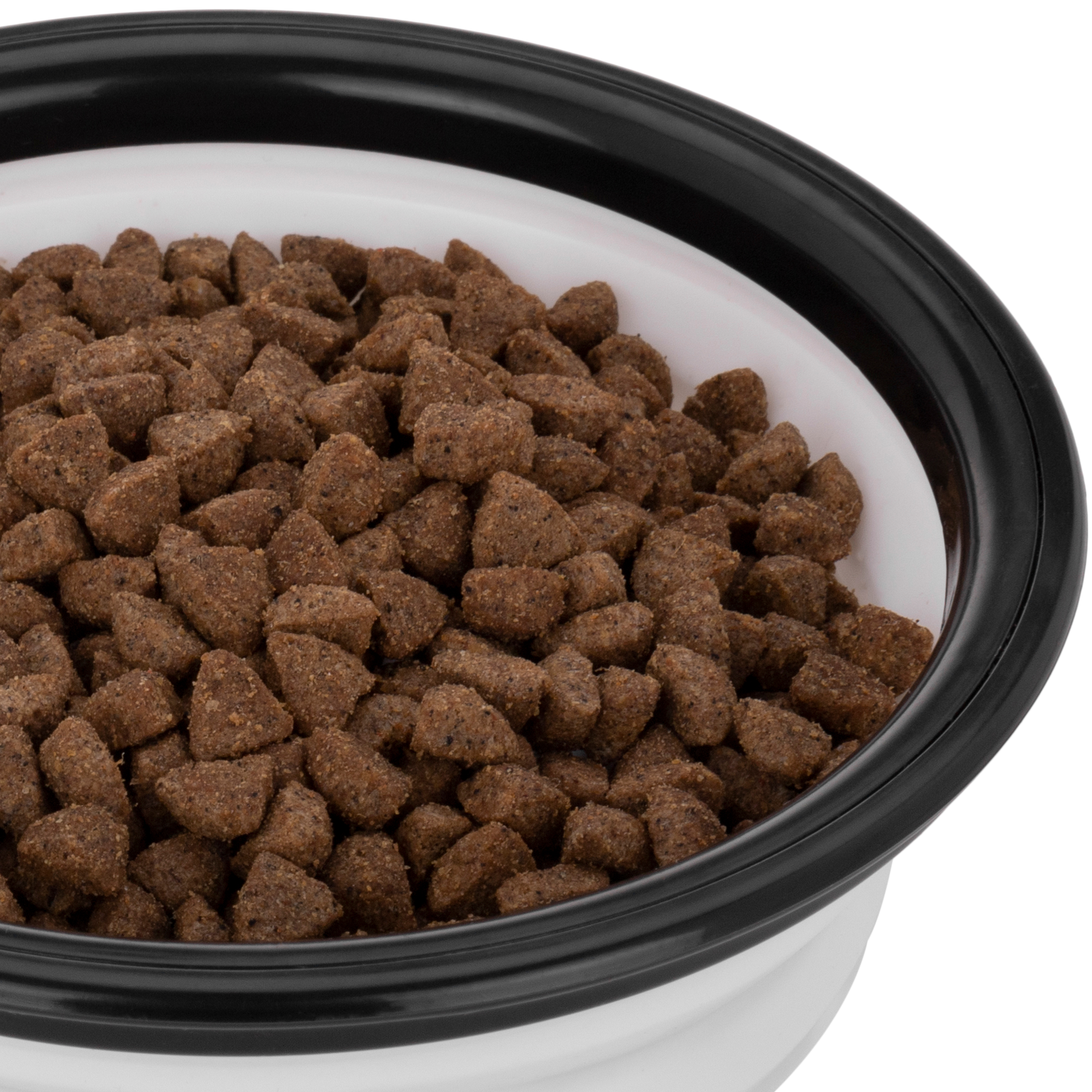 Garrafa portátil e comedouro dobrável de borracha para animais de estimação, branco