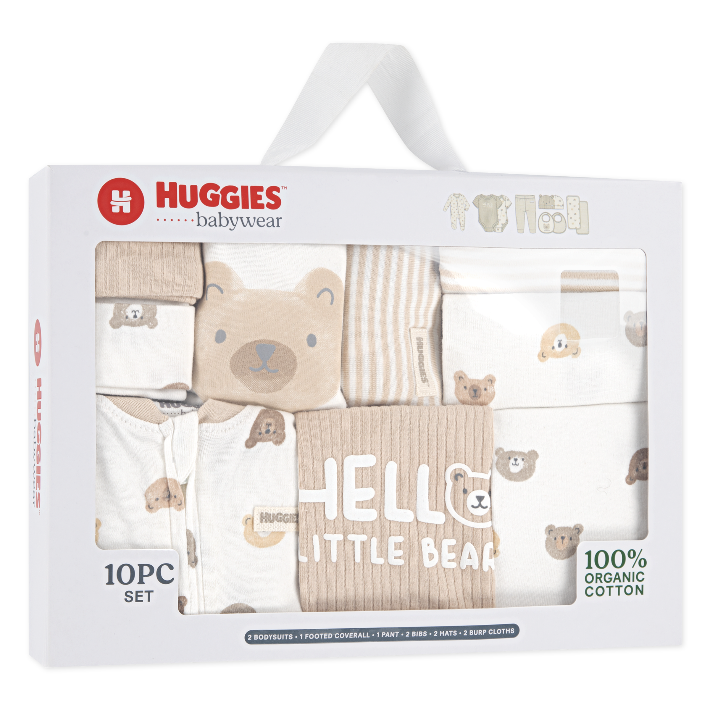 HUGGIES babywear Neugeborenen-Geschenkset »HGHN 10PC GIFT BOX SET«, 10 Stk. mit Bärchenmotiven