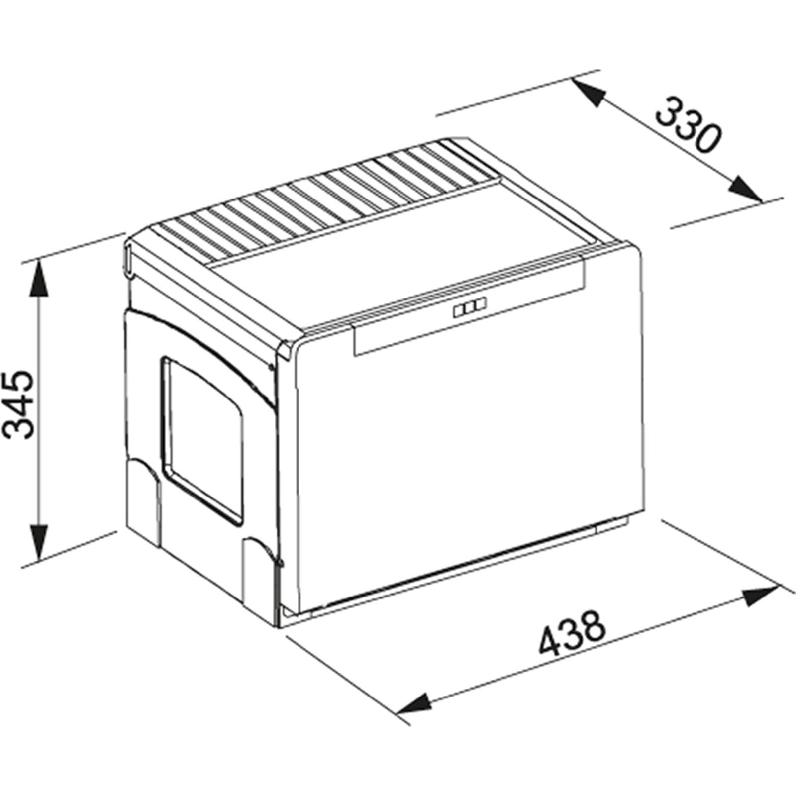 Einbau-Mülltrennsystem CUBE 50 - schwarz - 2-fache Trennung
