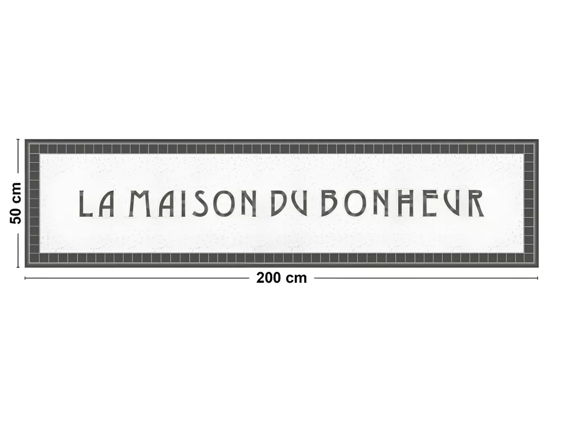 Tapis Vinyle Médium bis l 50xL200cm - Tesselle - Vinyle
