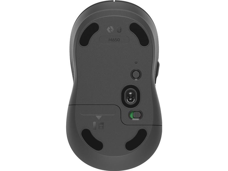 Logitech Maus Signature M650 Graphite Präzise Wireless-Maus mit «Logitech SilentTouch»-Technologie