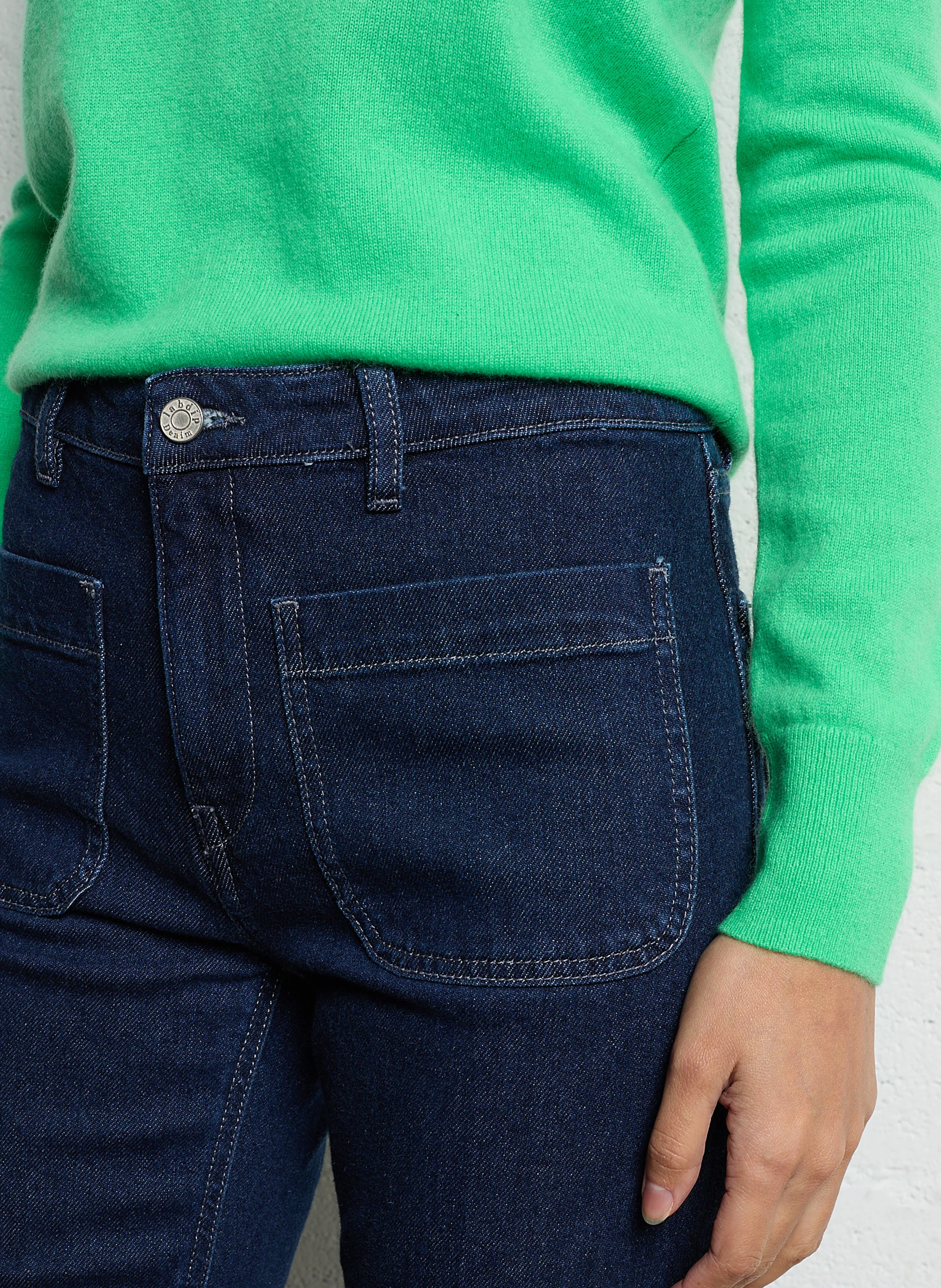 NINA - Jean bootcut en coton mélangé | Bleu