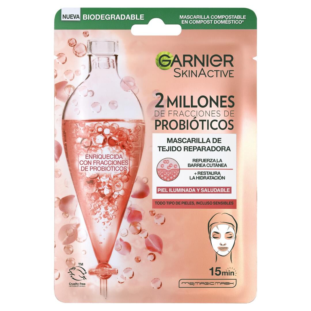 GARNIER  SkinActive Máscara de Tecido Probiótica - 1un