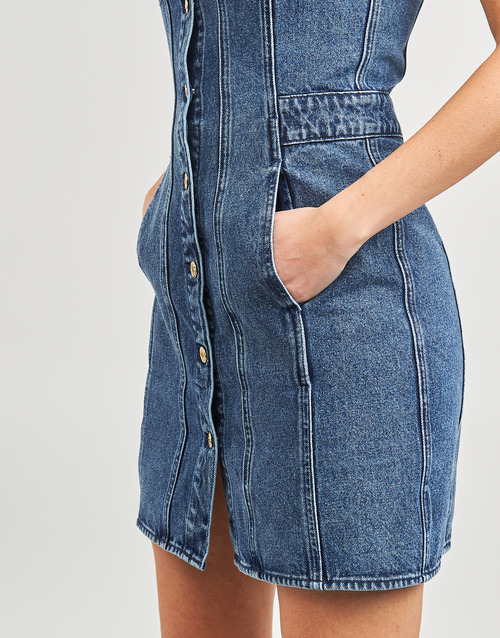 MICHAEL Michael Kors - CHAIN STRAP DENIM DRESS Azul