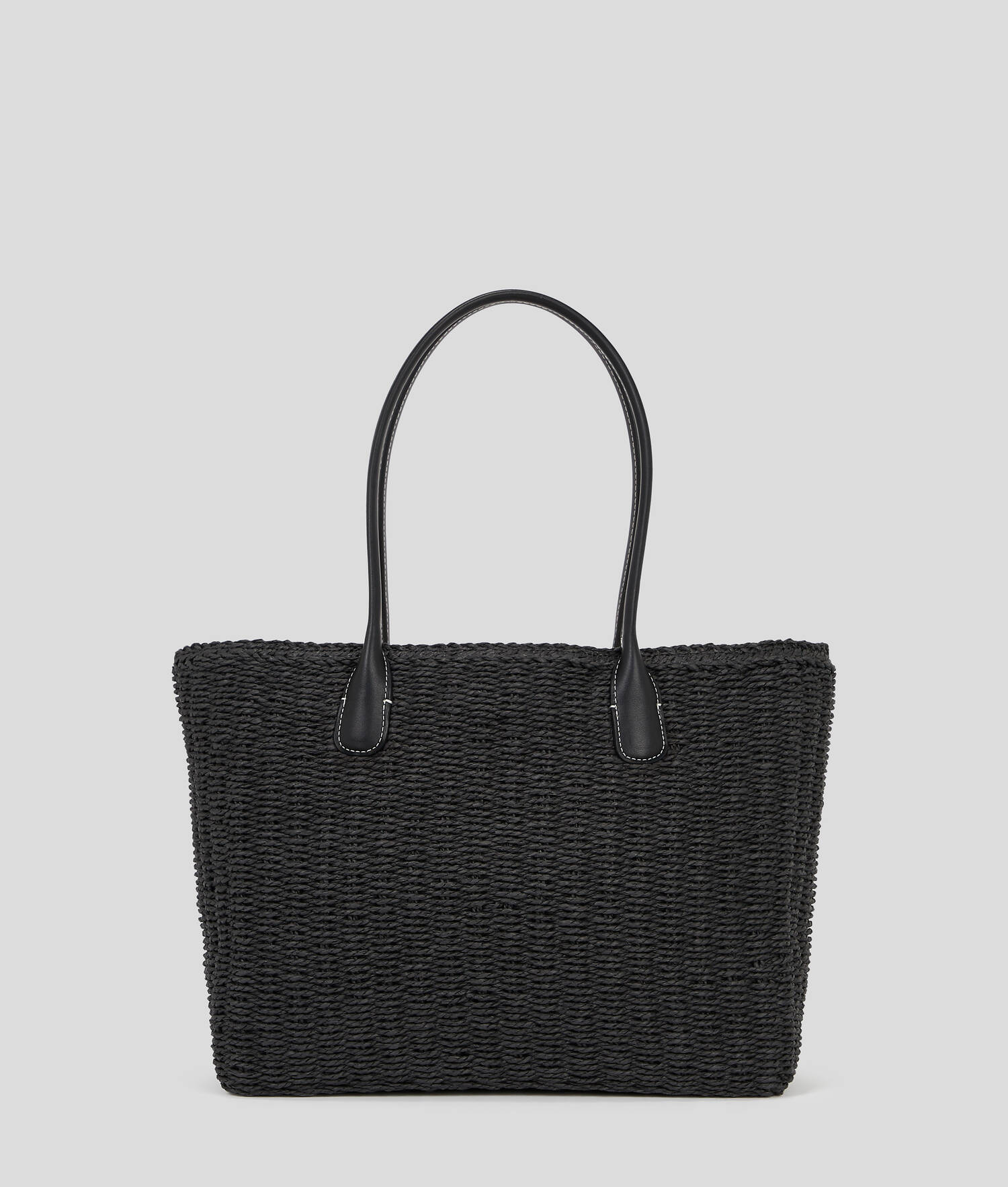 PETIT CABAS DE PLAGE EN RAPHIA K/SIGNATURE - Noir