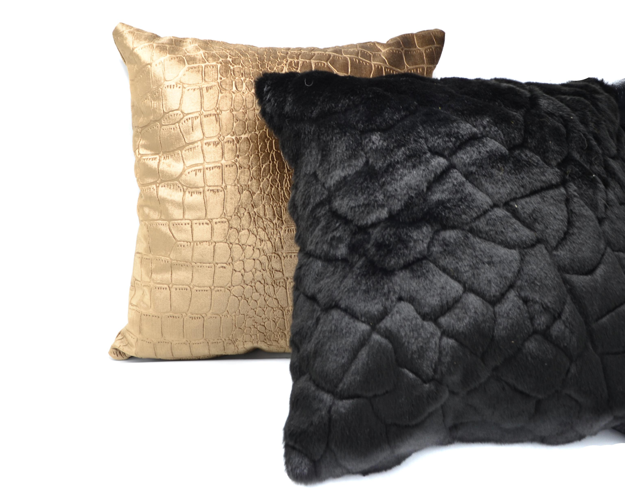Kussen Croco print 45 x 45 antraciet