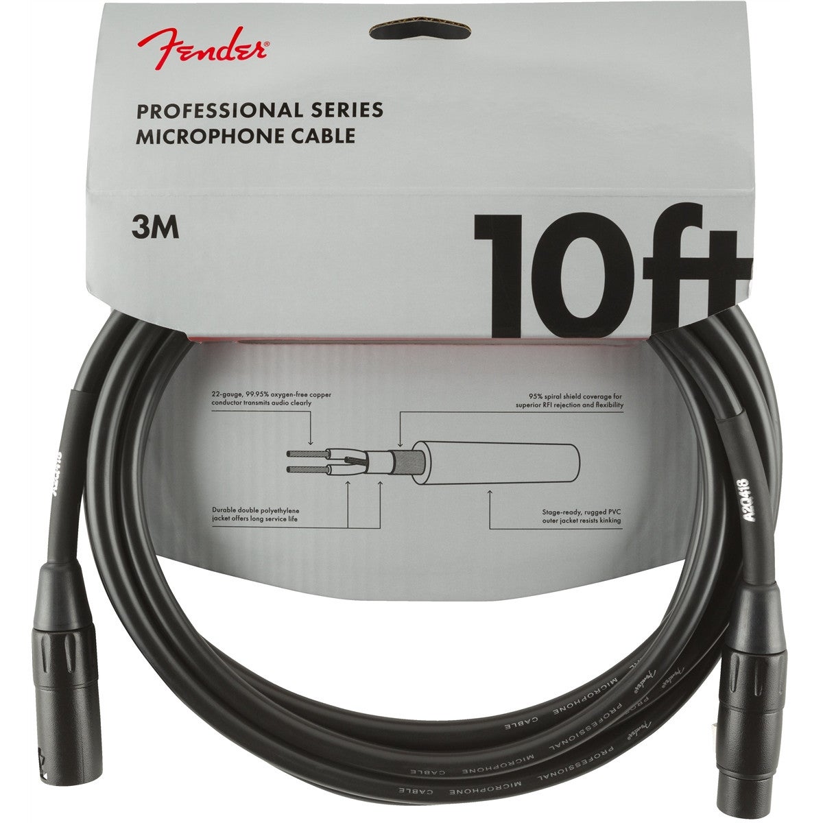 Fender Professional Series microfoonkabel 3m