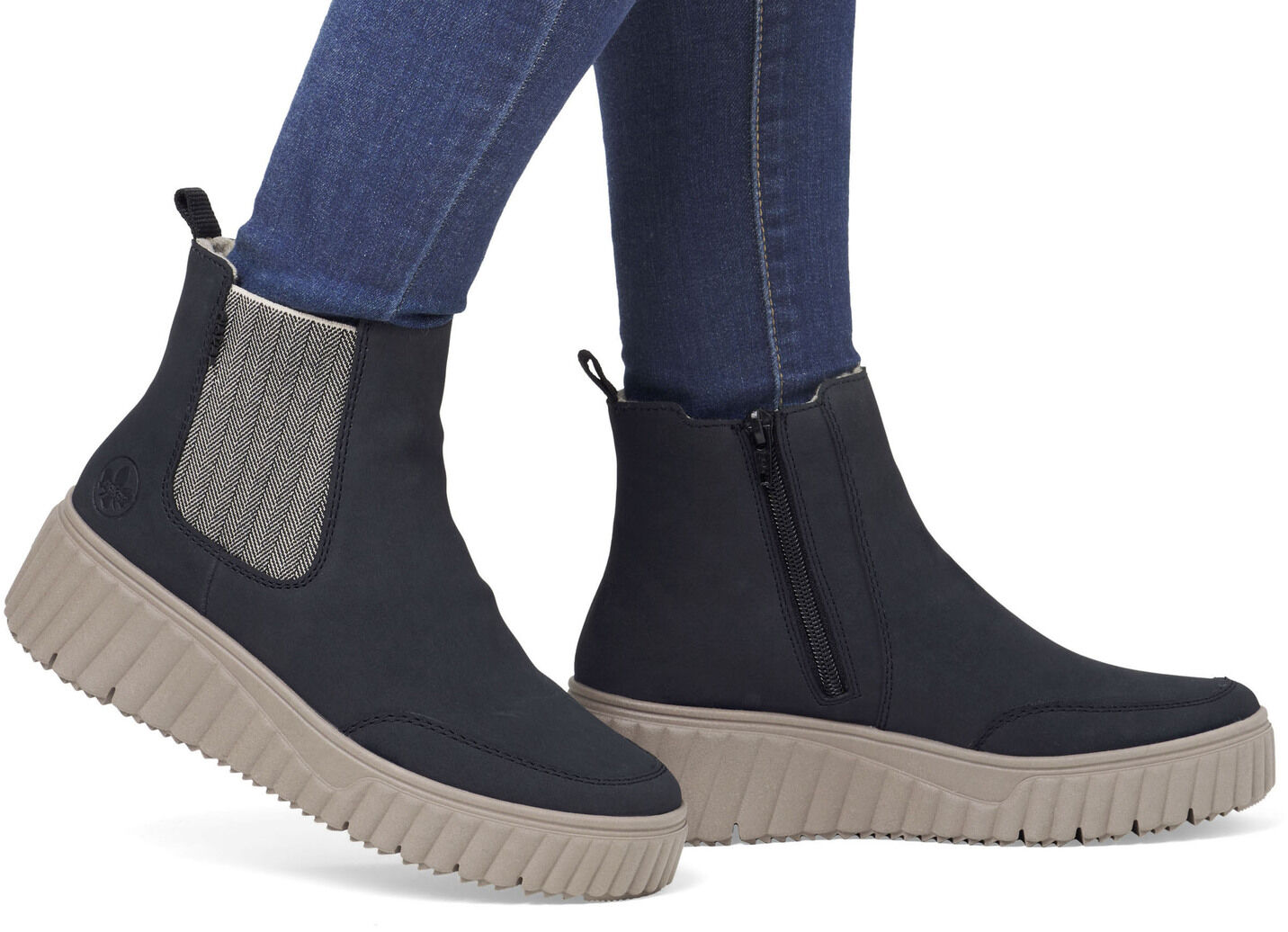 Rieker, trendige Damen-Boots, Winterschuhe, mit herausnehmbarem Fußbett