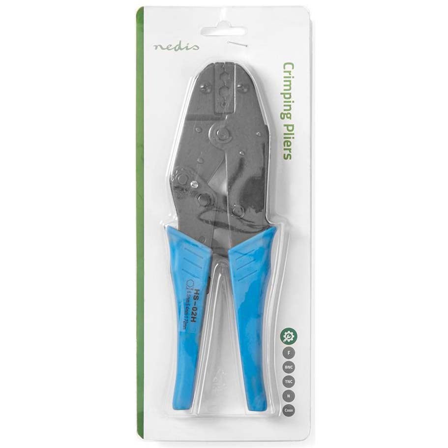 Nedis CRPI110BU krimptang voor BNC-, F-, N- en TNC-connectoren blauw