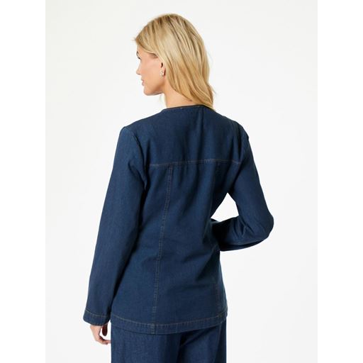 Neo Noir Annie Denim Skjorte, Dark Blue, 42
