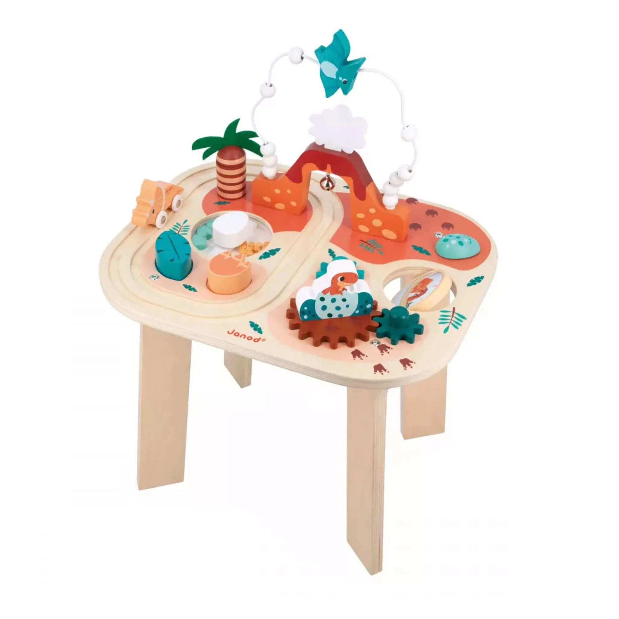 Janod Table d'Activités en Bois - Dino