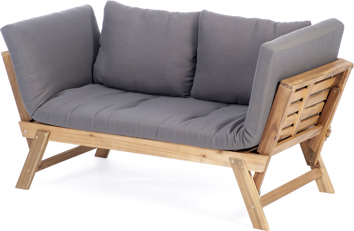 Intratuin tuinbank Lorient grijs 175/220 x 90 x 75 cm