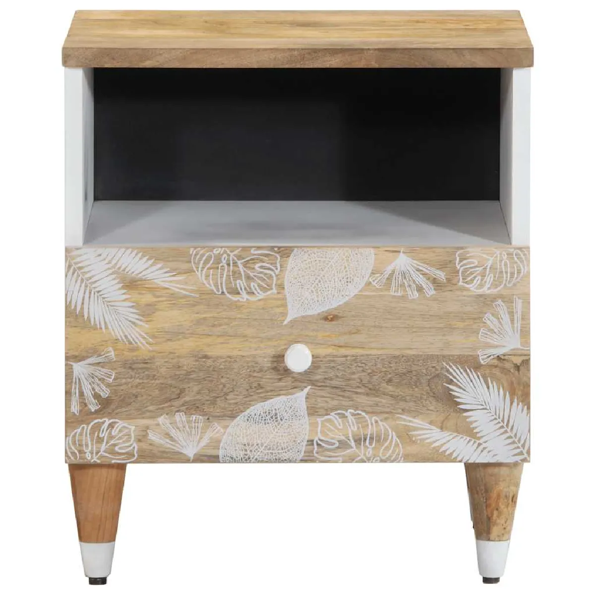 vidaXL Table de chevet bois de manguier