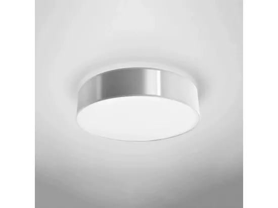 Sollux ARENA Plafonnier rond à 3 ampoules argenté, E27