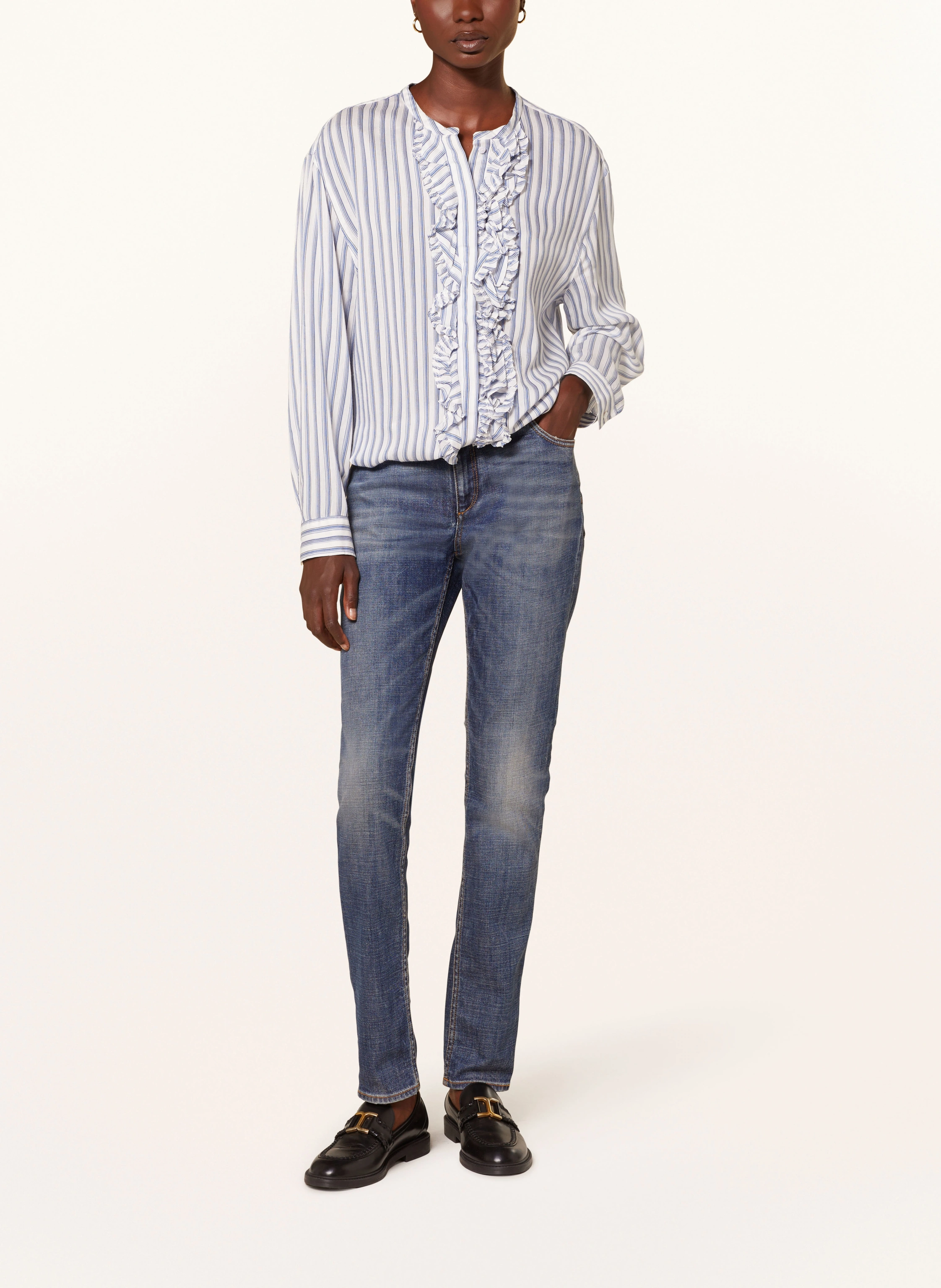 DOROTHEE SCHUMACHER Blusenshirt COOL STRIPE mit Rüschen