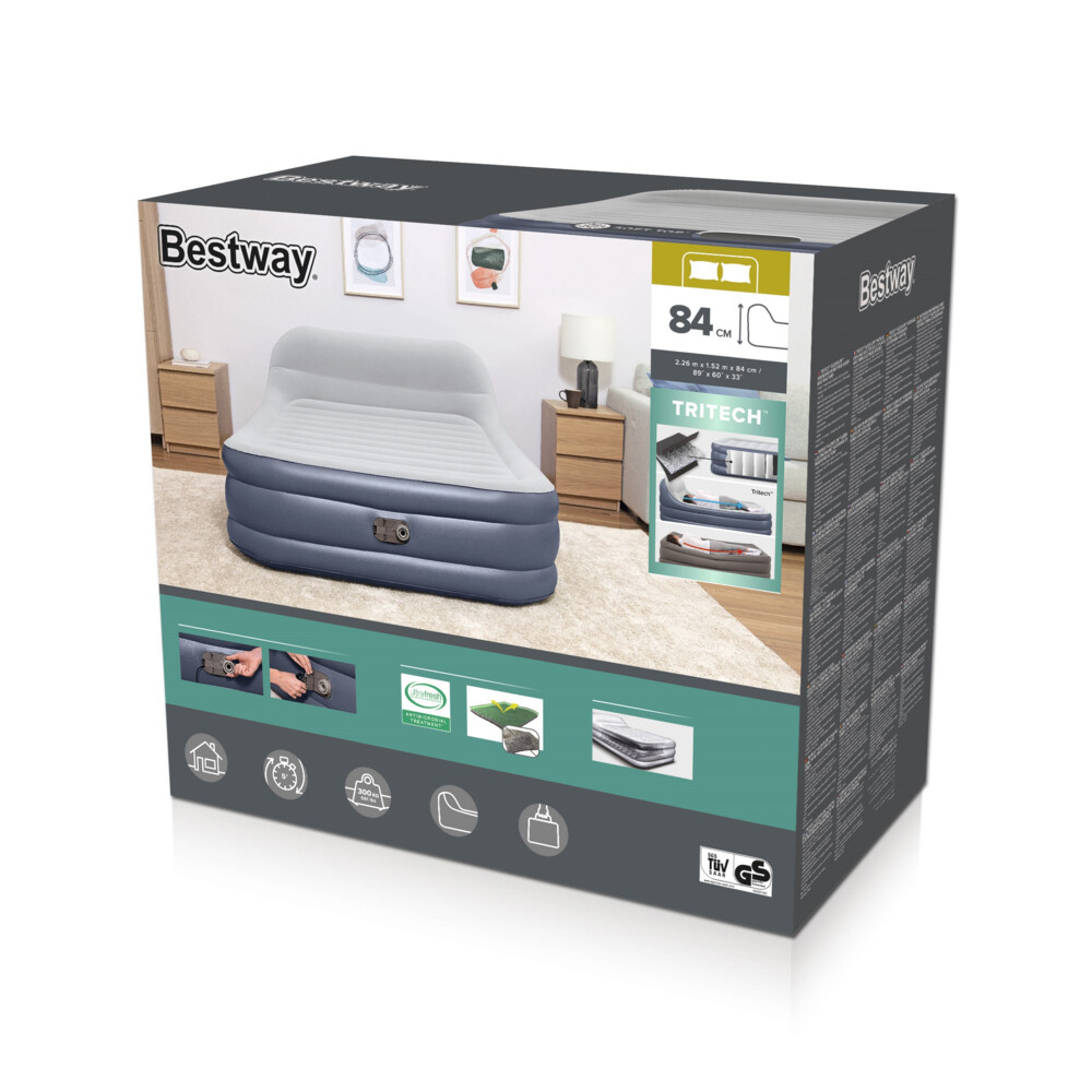 Bestway Luchtbed Tritech Sleekflow 84 cm met Hoofdbord Ac