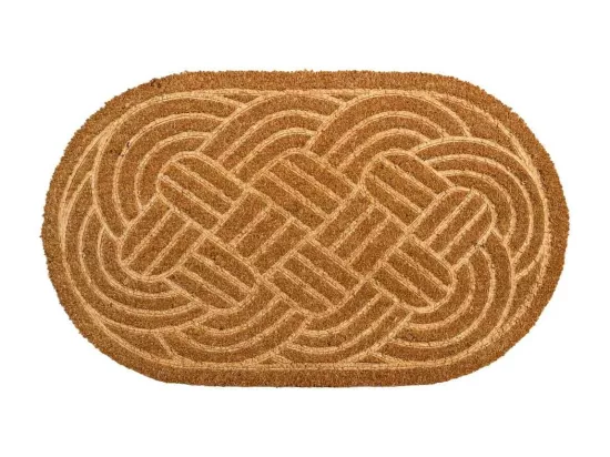Tapis d'entrée en fibre pressée marron 75x45