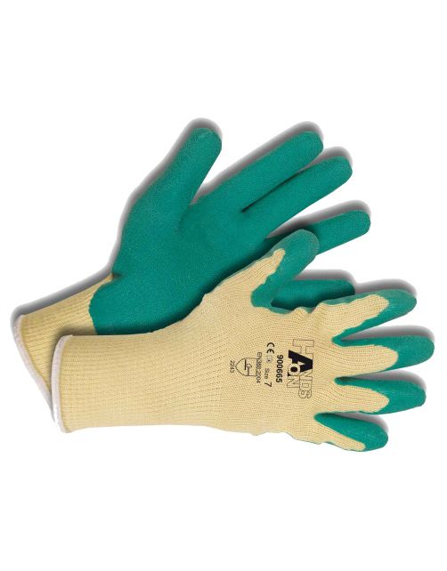 Hands-On Werkhandschoen Katoen\/Latex Grijs - Handschoenen