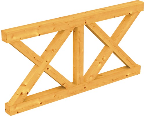 Balustrade St. Andrew's Cross SKAN HOLZ Sparren 170x84 cm licht eiken