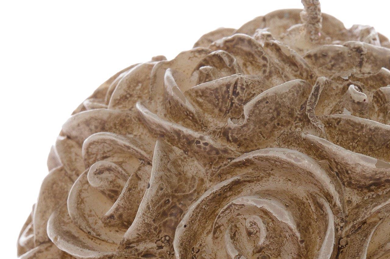 Rosenkerze - gold - Ø 8 cm