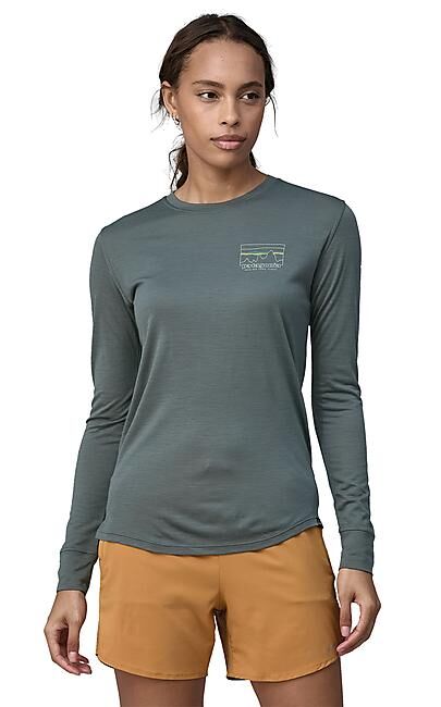 PATAGONIA - T-SHIRT MANCHES LONGUES CAP COOL MERINOS GRAPHIC W
