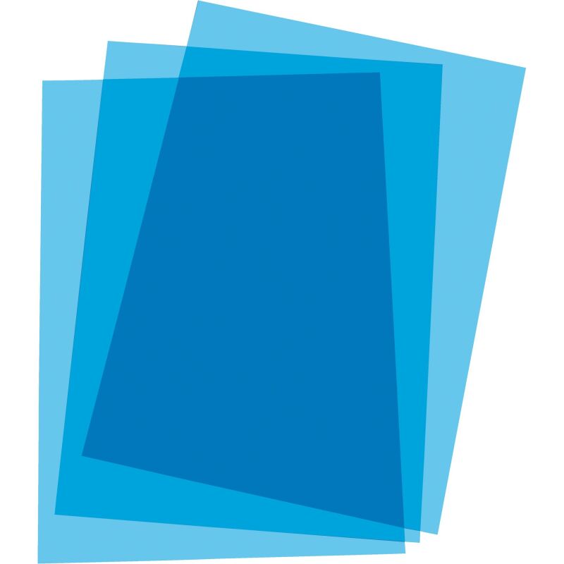 Couverture de reliure plastique 20/100e transparente couleur - Paquet de 100