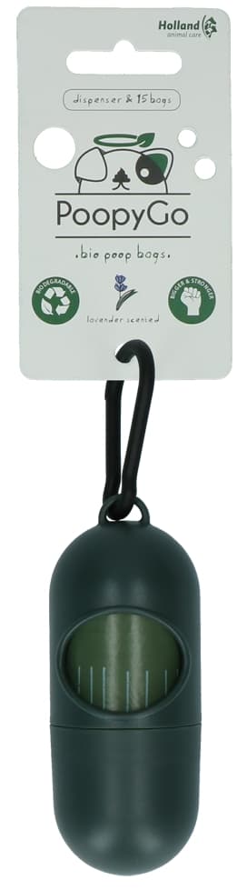 PoopyGo dispenser inkl. 15 poser Lavendelduftende