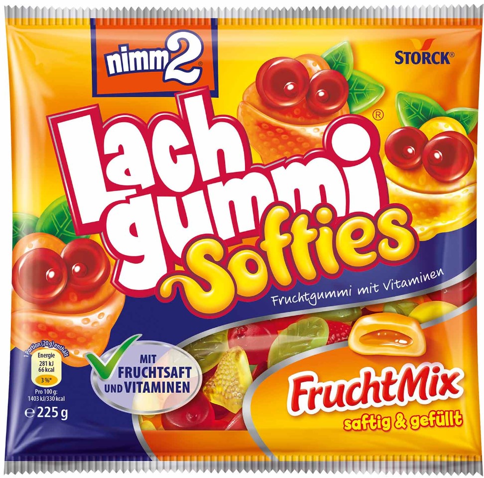 Storck Nimm2 Lachgummi Softies 225g MHD:30.6.25