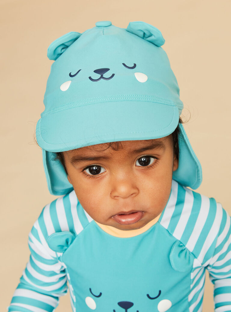 Chapeau de bain turquoise