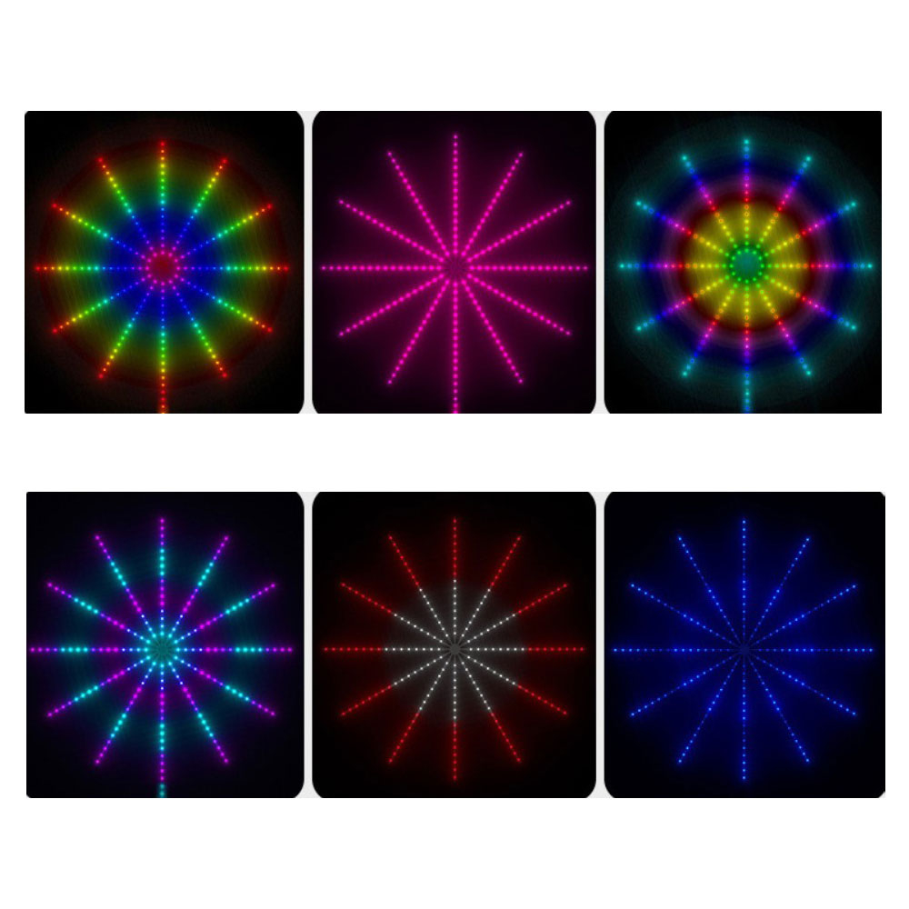 (100x150cm) LED Bluetooth Party Licht Streifen Feuerwerk USB Lichterkette mit Sound- und App Steuerung inkl. Fernbedienung - Bunt