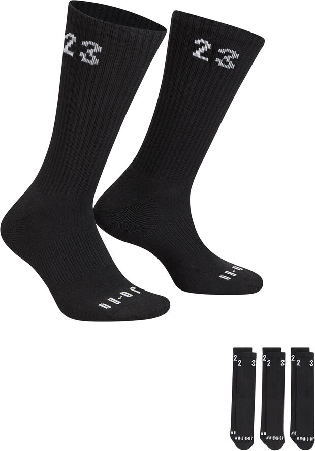 Nike Jordan Essentials tennisstrømper, 3 par Sort