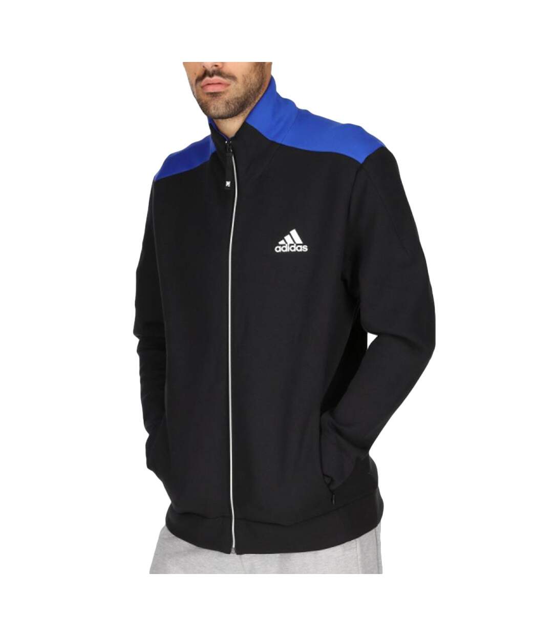 Veste de survêtement Noir/Bleu Homme Adidas M Zne Tracktop