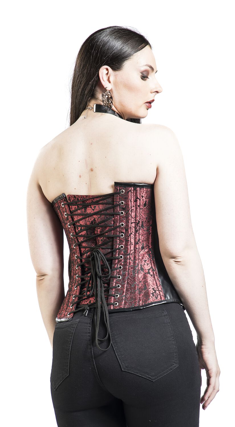 Corset avec Sangles & fermeture Éclair | Gothicana by EMP Corset